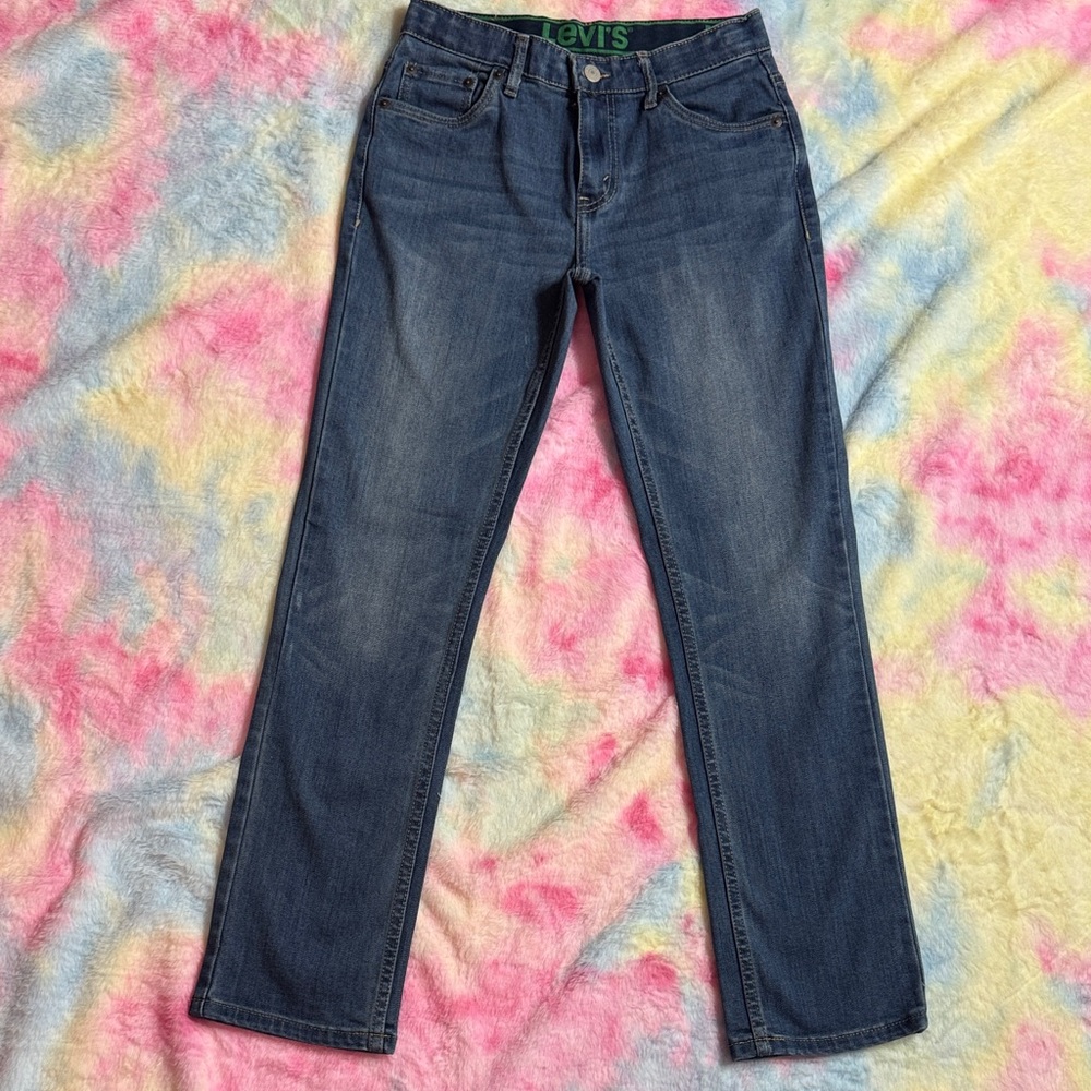 5/$25 Boys sz 14 Levi's Dark Blue Straight-Leg Jeans